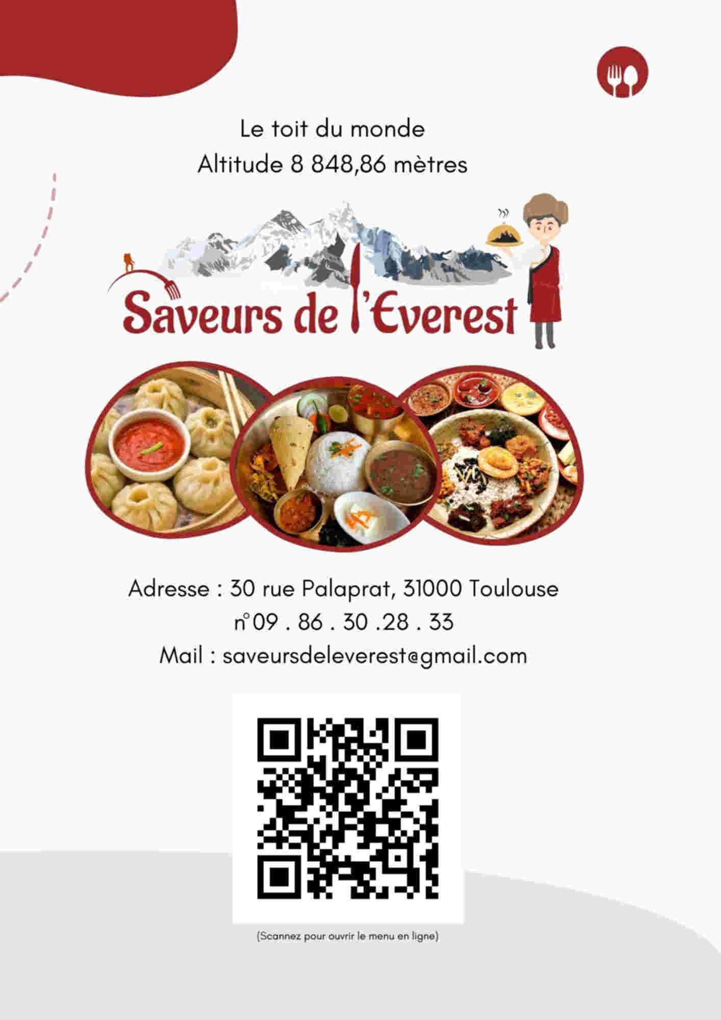 Menu design sample for restaurant